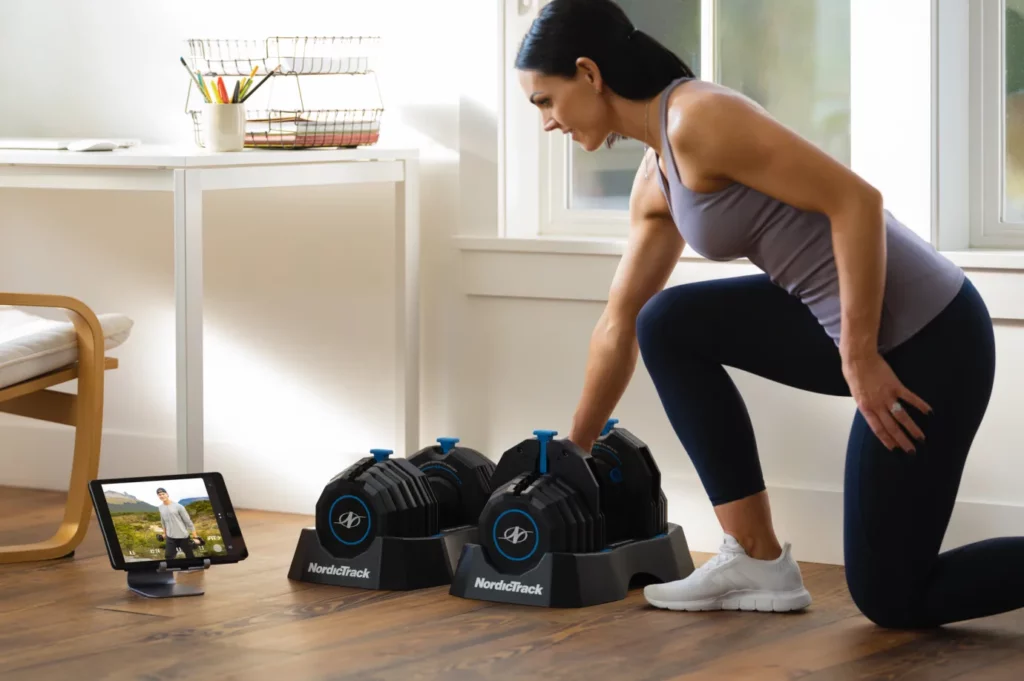 NordicTrack Select A Weight  Pounds Dumbbell Set